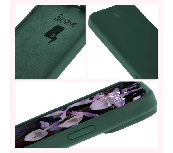 Bizon Soft Case do Apple iPhone 15 Plus Ciemnozielony