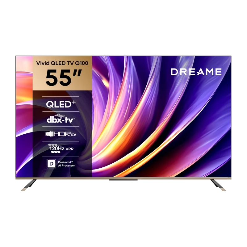Telewizor Dreame 55Q100 55" QLED 4K 120Hz HSR Google TV Funkcje AI Dolby Vision Dolby Atmos HDMI 2.1 DVB-T