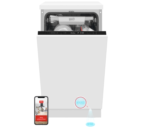 Zmywarki do zabudowy - Amica DIM46B6ELOCqD 44,8cm