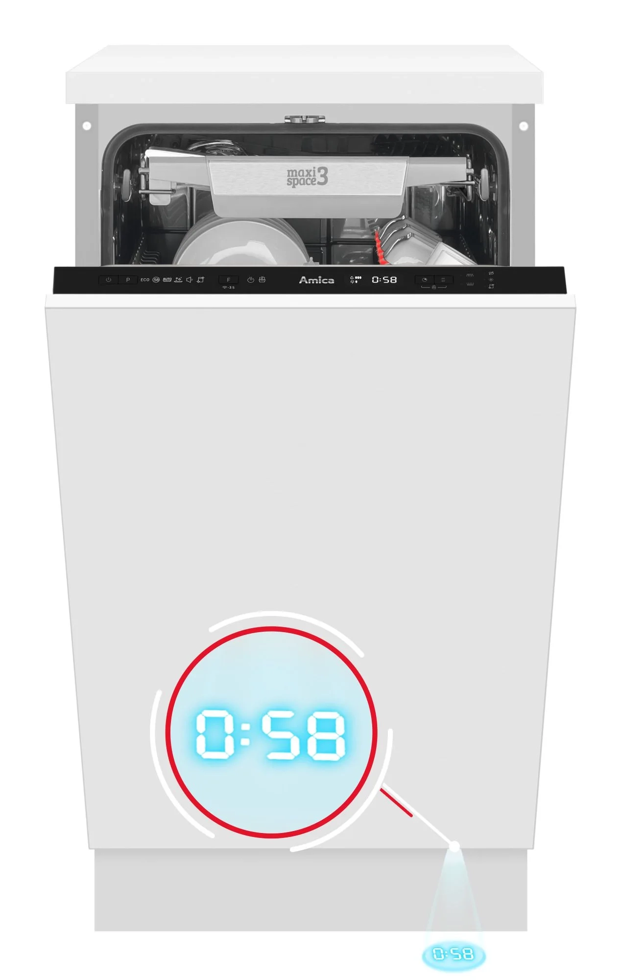 Zmywarka Amica DIM46B6ELOCqD 44,8cm