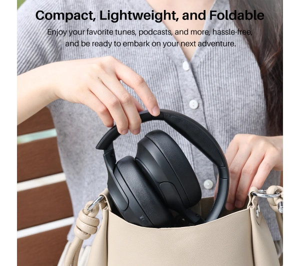 Tozo H10 Nauszne Bluetooth 5.3 Czarny