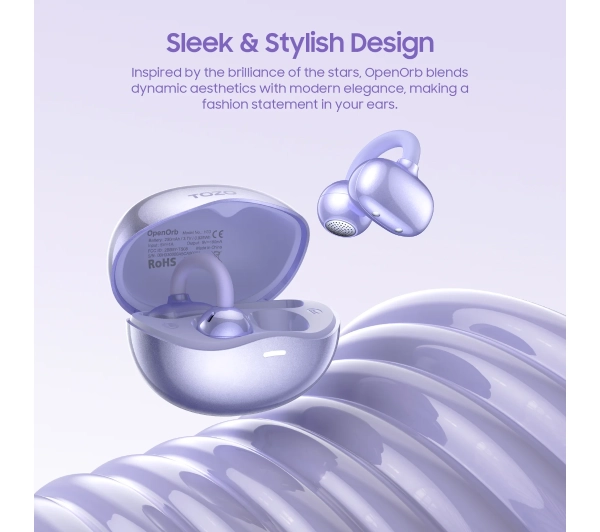Tozo OpenOrb Przewodnictwo powietrzne Bluetooth 5.4 Fioletowy