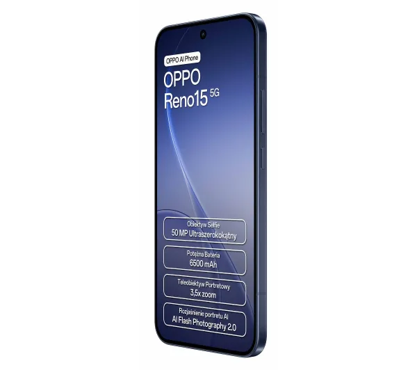 OPPO Reno15 5G 8/512GB 6,59" 120Hz 50Mpix Granatowy - Kup na Raty - RRSO 0%