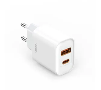 Ładowarka sieciowa XO CE12 USB-A USB-C 20W Biały