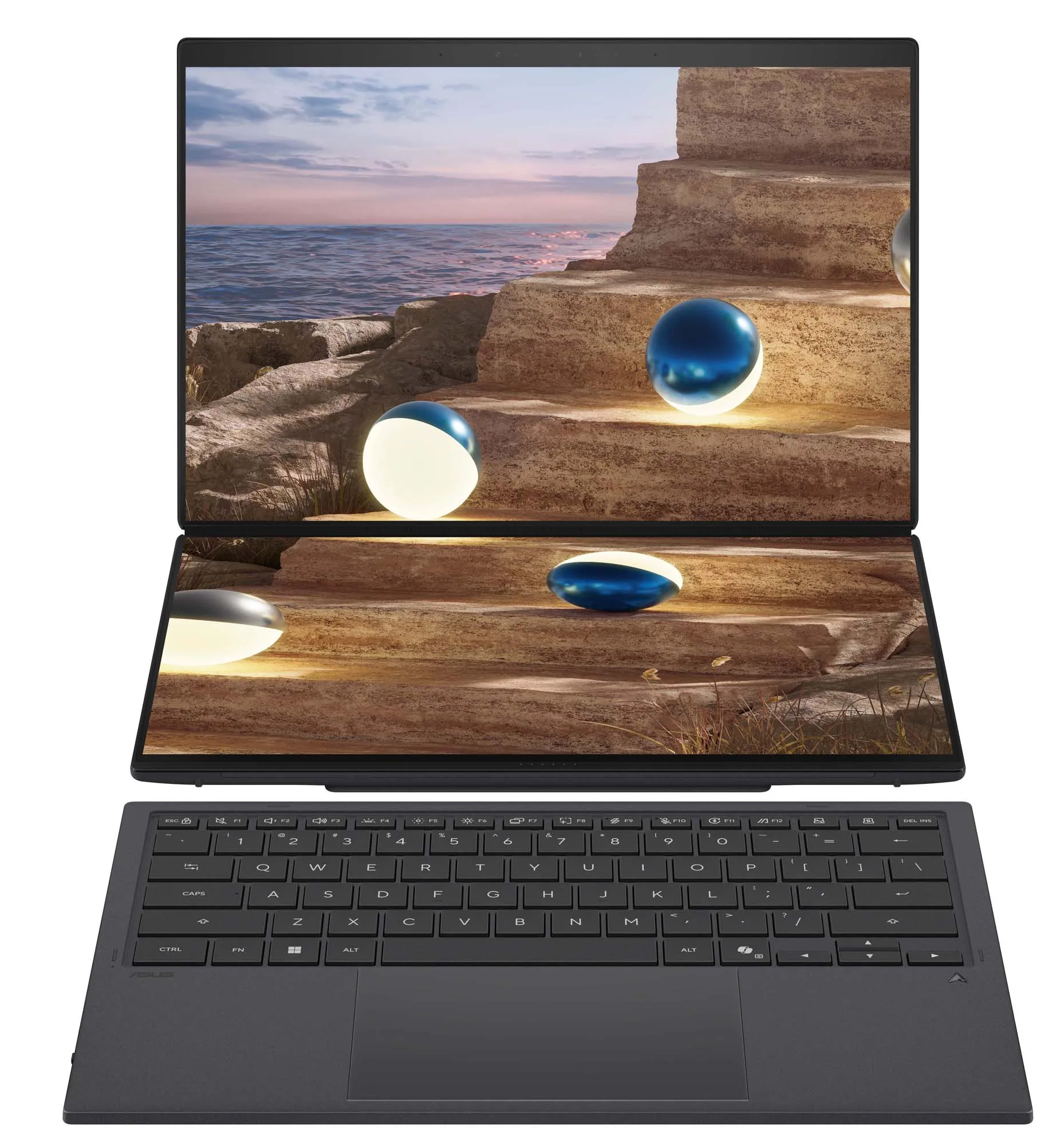 Laptop ASUS Zenbook Duo UX8407AA-SN129X OLED 14" 144Hz Ultra 7 355 32GB RAM 1TB Dysk SSD Win11 Pro Szary Funkcje AI
