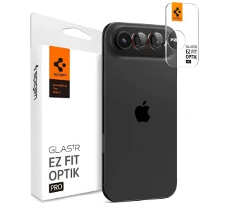 Szkło hartowane Spigen na obiektyw aparatu Optik Pro L-Series Glas.TR "EZ FIT" do iPhone Air 2szt Czarny
