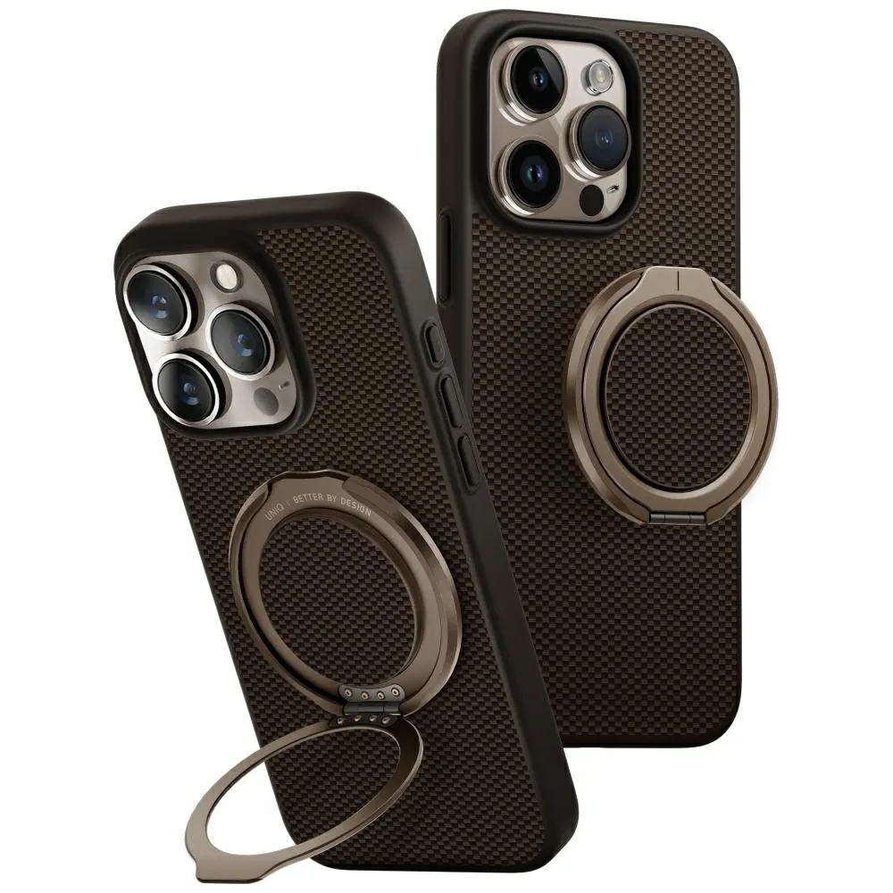 Etui UNIQ Keva Air do iPhone 16 Pro Magclick Charging GripFit Brązowy
