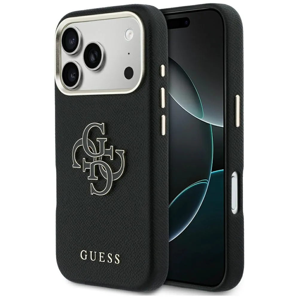 Etui Guess FW Resin Logo do iPhone 17 Pro Czarny