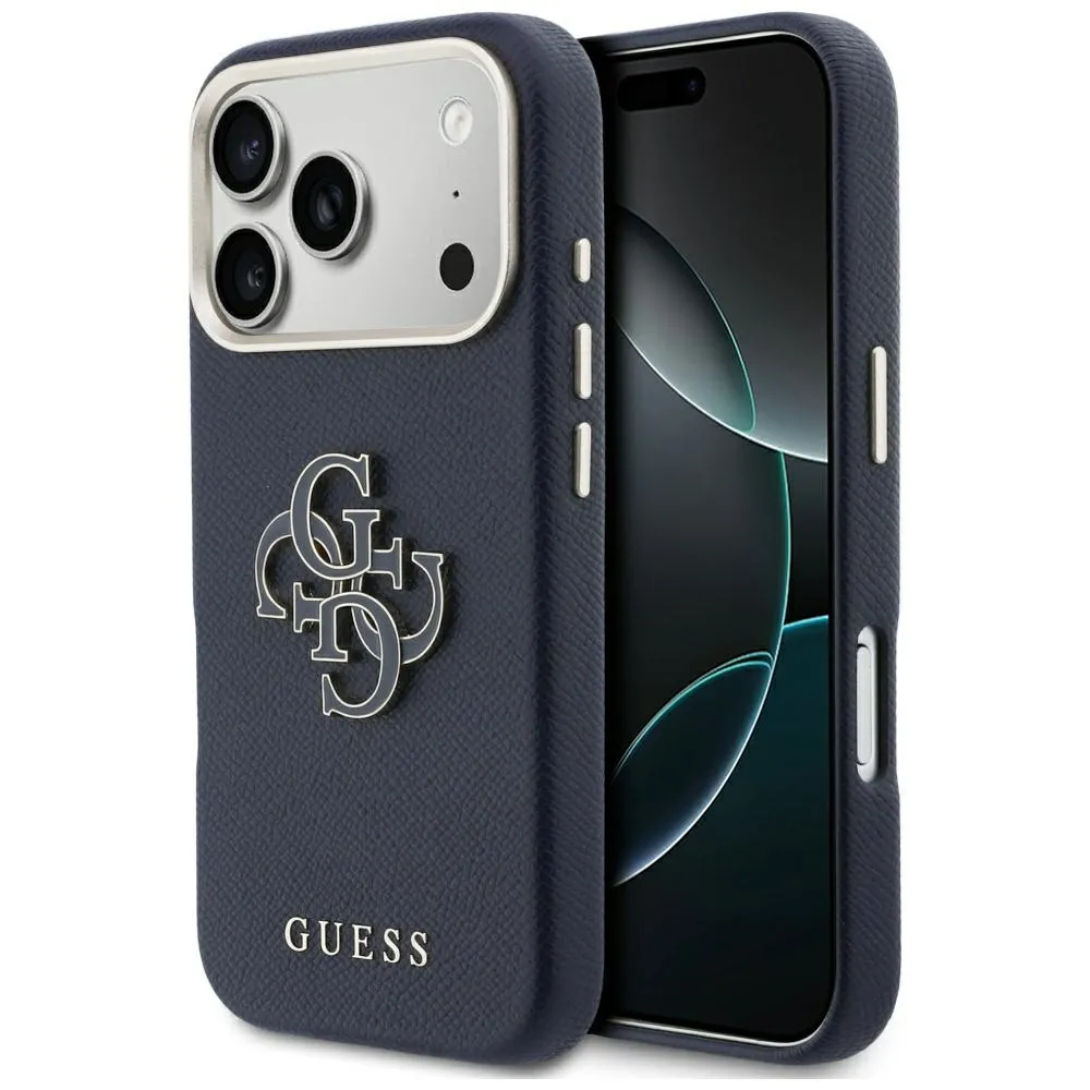 Etui Guess FW Resin Logo do iPhone 17 Pro Niebieski