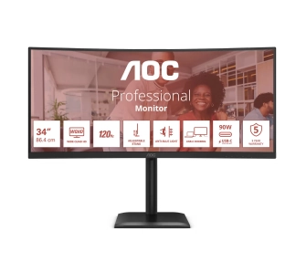 Monitor AOC CU34E4CV 34" UWQHD VA 120Hz 4ms Zakrzywiony