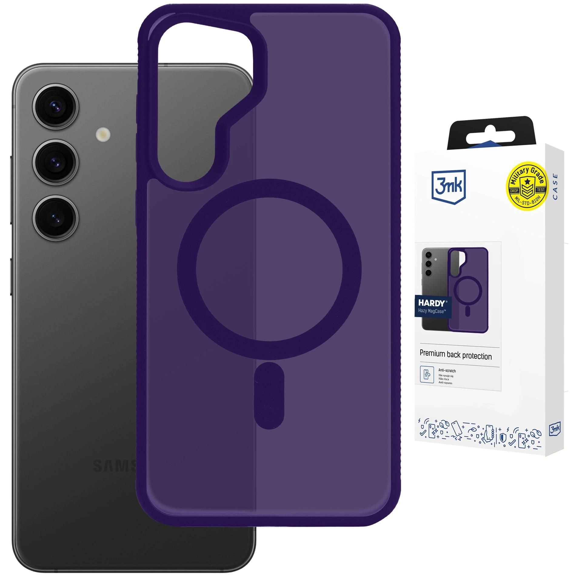 Etui 3mk Hardy MagCase do Galaxy S24 Fioletowy
