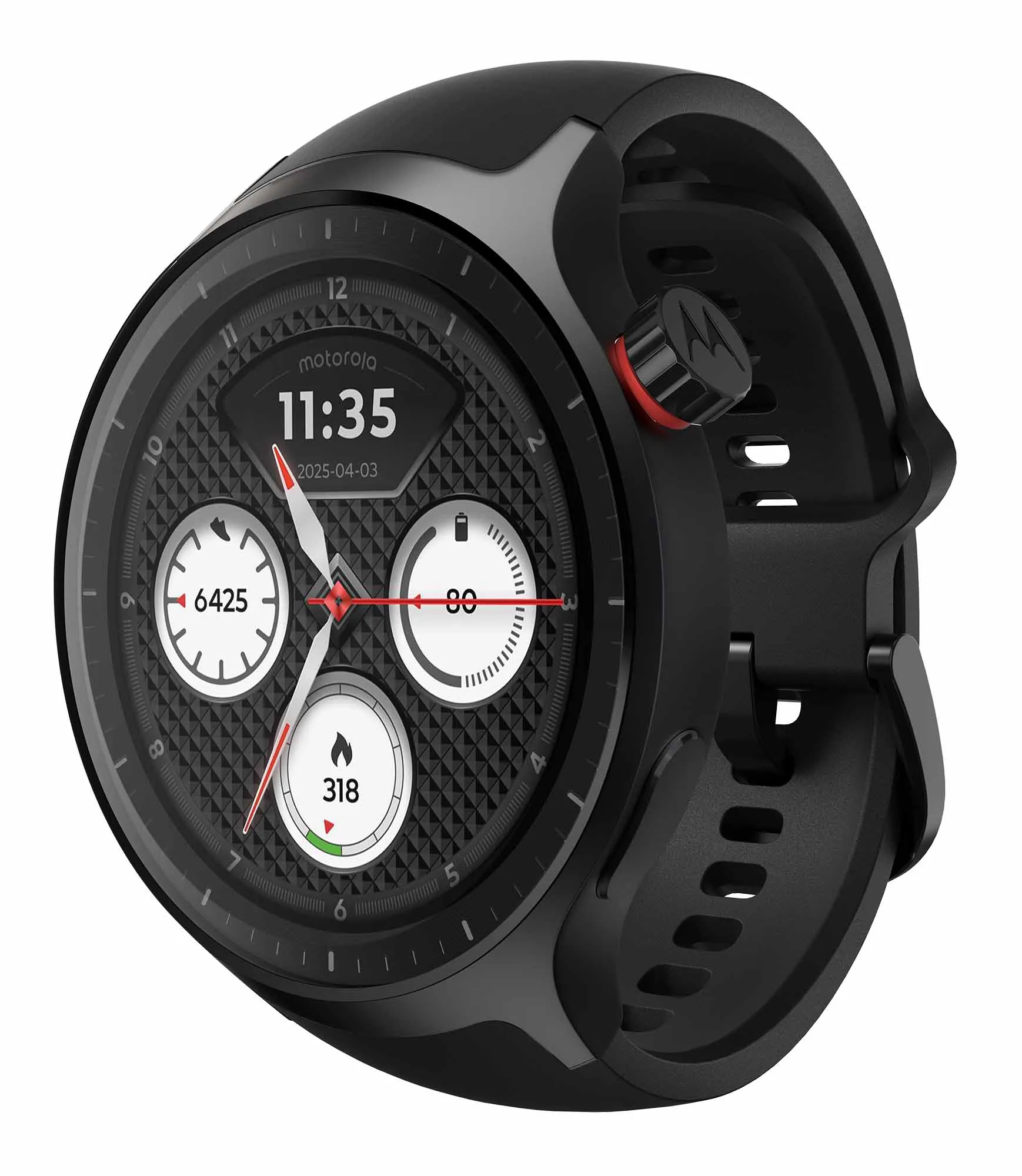 Smartwatch Motorola Moto Watch Funkcje AI 47mm GPS Czarny