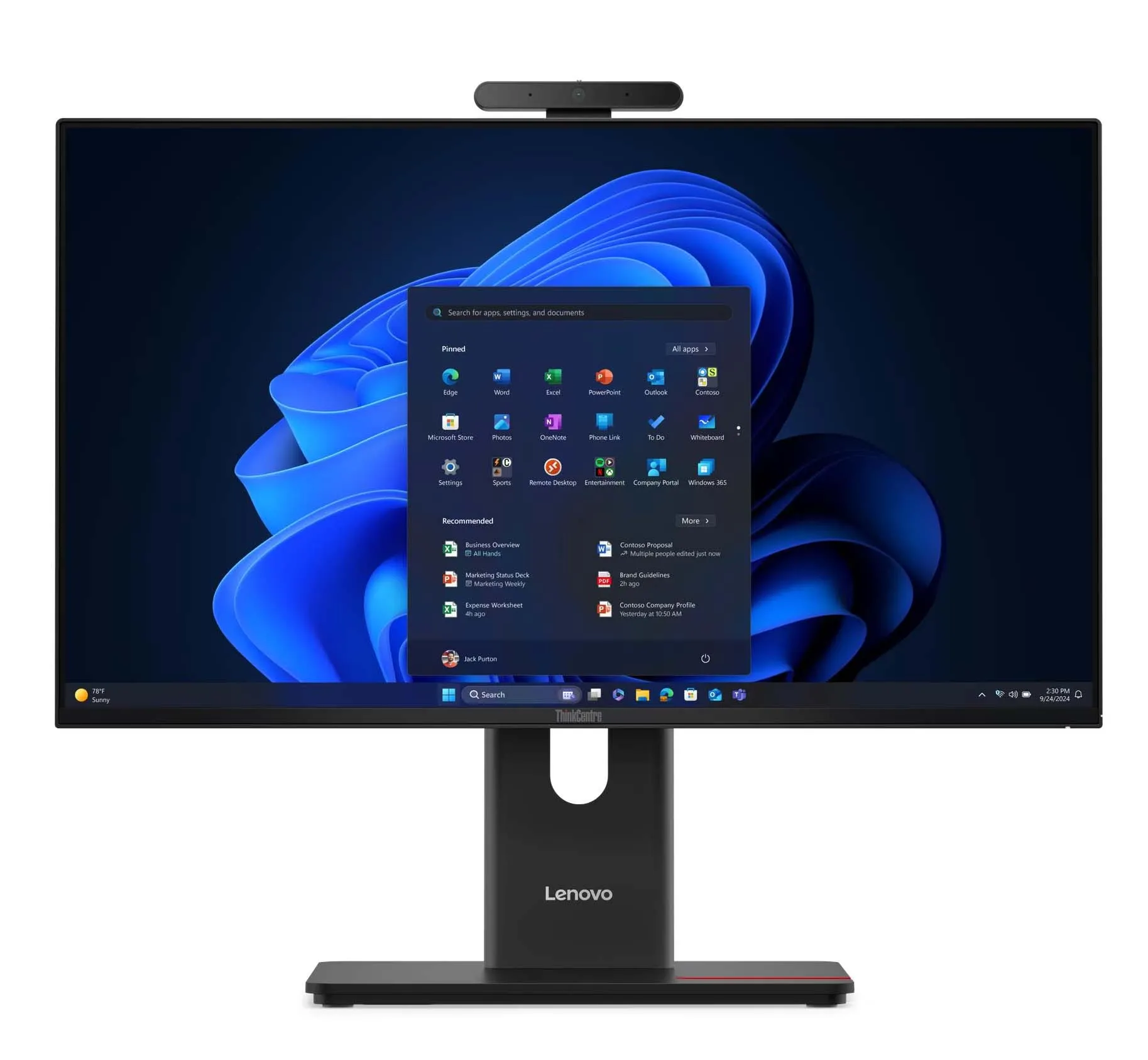 Komputer Lenovo ThinkCentre M70a Gen 6 Core Ultra 5 225T 23,8" 16GB RAM 1TB Dysk SSD Win11 Pro Czarny