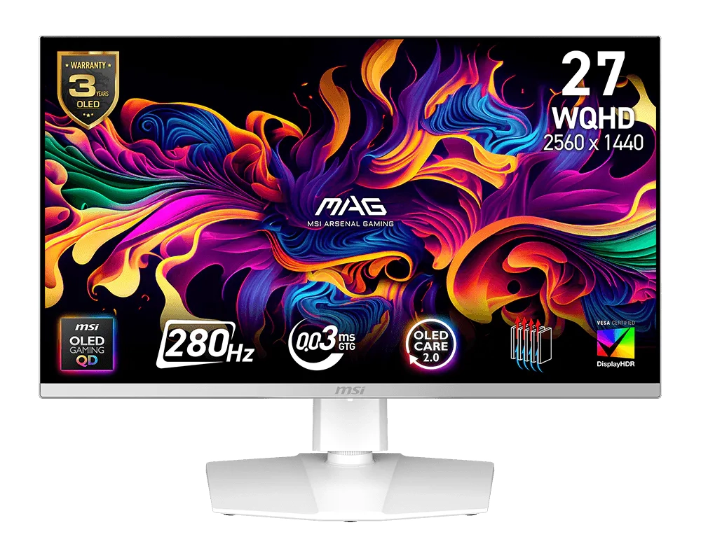 Monitor MSI MAG 272QP QD-OLED X28 27" 2K 280Hz 0,03ms Technologia AI Gamingowy