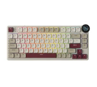 Klawiatura mechaniczna Royal Kludge RK-N80 Low-Profile Brown Tactile Beżowo-Czerwony