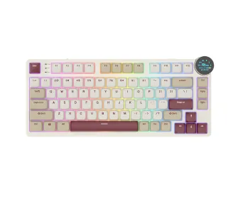 Klawiatura mechaniczna Royal Kludge RK-N80 Low-Profile Brown Tactile Beżowo-Czerwony