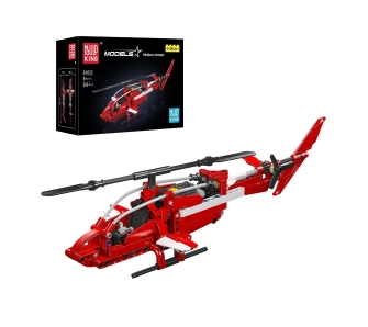 Model do składania Mould King 24022 Sparrow Helicopter Zestaw klocków z 266 elementów