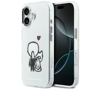 Etui Karl Lagerfeld Karl & Choupette Back MagSafe do iPhone 17 Przezroczysty