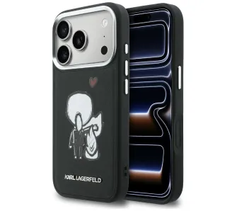 Etui Karl Lagerfeld Karl & Choupette Back Logo MagSafe do iPhone 17 Pro Czarny