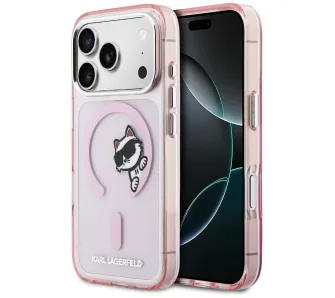Etui Karl Lagerfeld IML Peekaboo MagSafe do iPhone 17 Pro Różowy