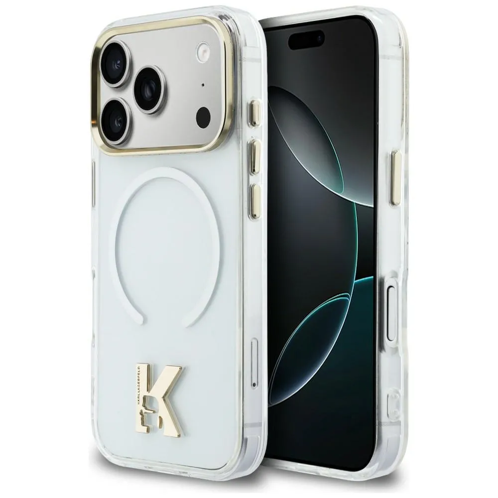Etui Karl Lagerfeld IML K Head Logo MagSafe do iPhone 17 Pro Max Przezroczysty