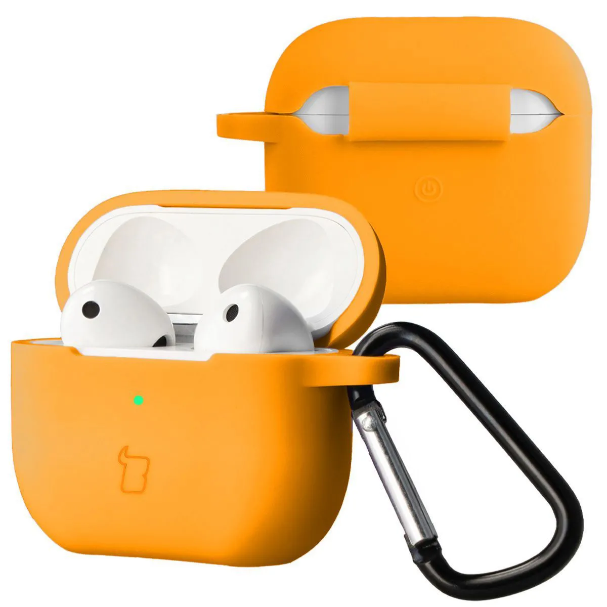 Etui na słuchawki Bizon Case Headphone Silicone do AirPods 3 Pomarańczowy