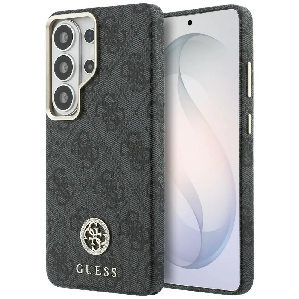Etui Guess 4G Rhinestone Round Logo MagSafe do Galaxy S26 Ultra Czarny