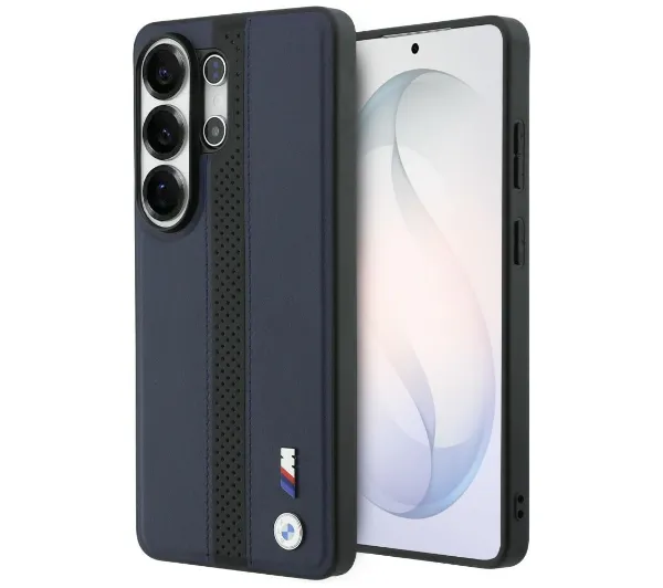 BMW Perforated Stripe Logo MagSafe do Galaxy S26 Ultra Granatowy