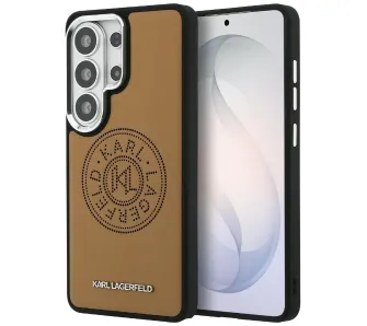 Etui Karl Lagerfeld Perforated KL MagSafe do Galaxy S26 Ultra Brązowy