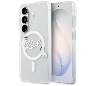 Etui Karl Lagerfeld IML KC Script MagSafe do Galaxy S26+ Przezroczysty