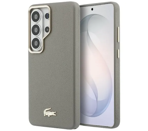 Lacoste Champs Elysees Gold Logo MagSafe do Galaxy S26 Ultra Szary