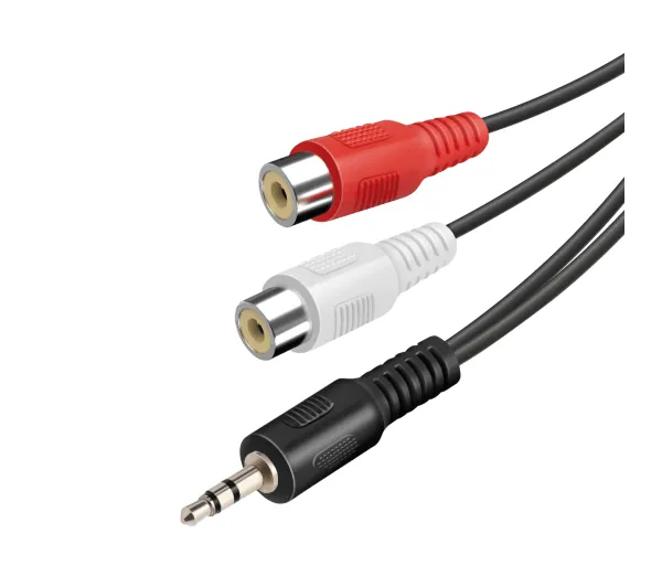 Vivanco VNITJACK2RCA01MFK 0.15m Czarny