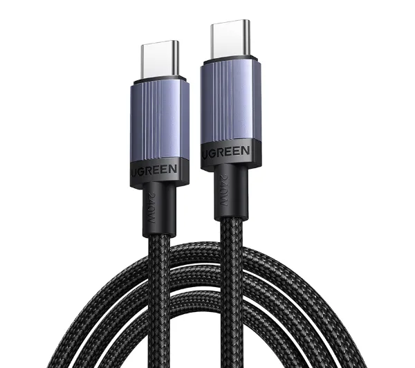 Kabel USB-C - USB-C UGREEN L528 100W 0.5 m Szary