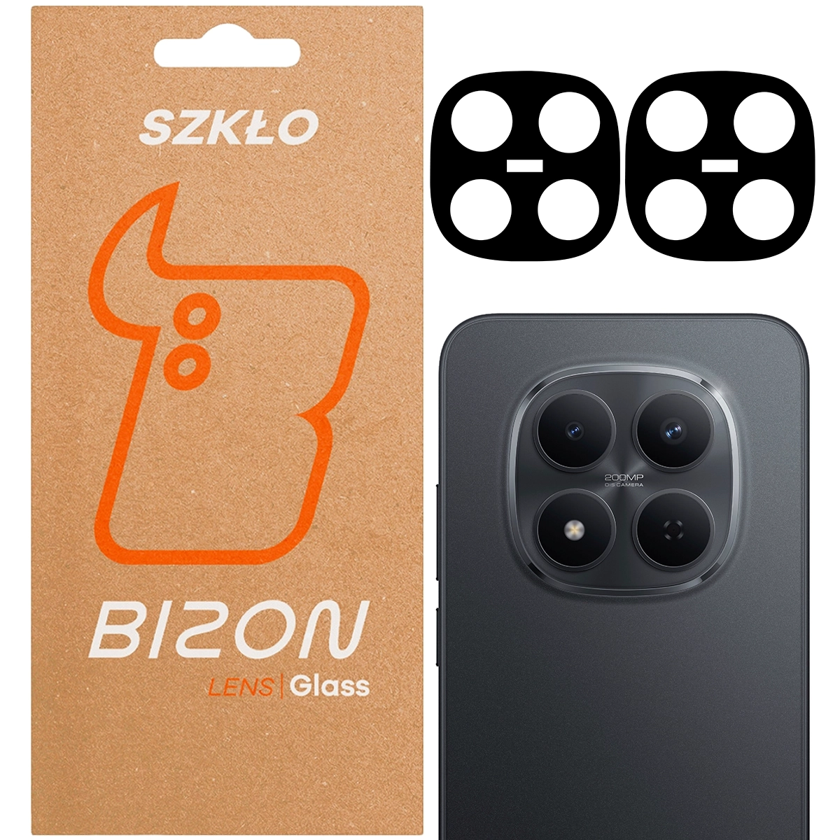 Szkło ochronne Bizon na aparat Glass Silk Lens do Xiaomi Redmi Note 15 Pro 4G/ 5G / 15 Pro+ 5G / Poco M8 Pro 5G 2 sztuki