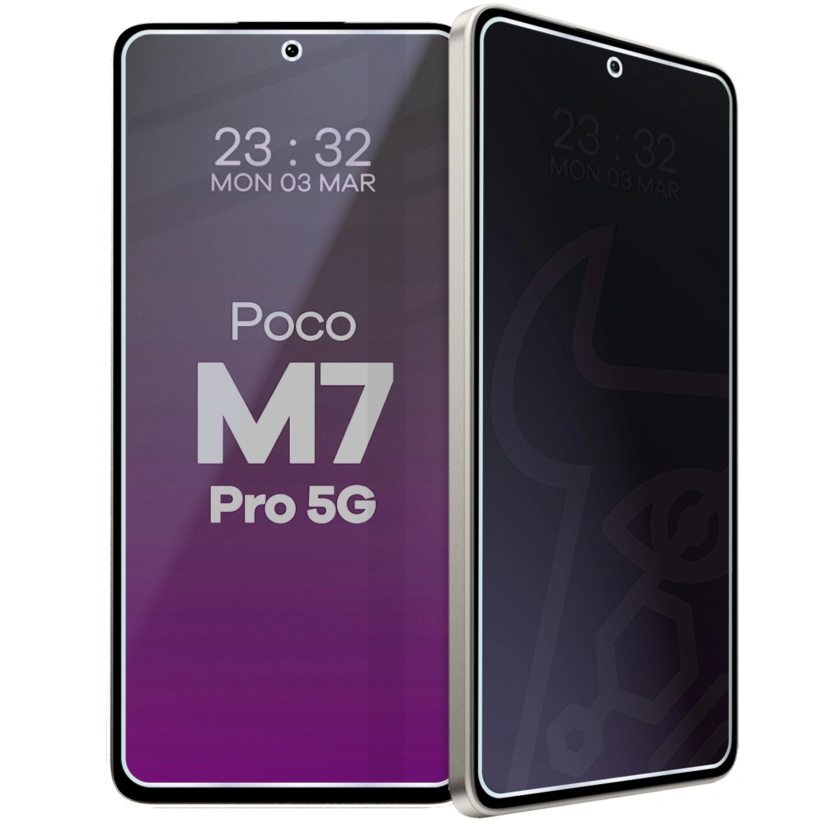Szkło hybrydowe Bizon prywatyzujące Glass Mule Shadow do Xiaomi Poco M7 Pro 5G