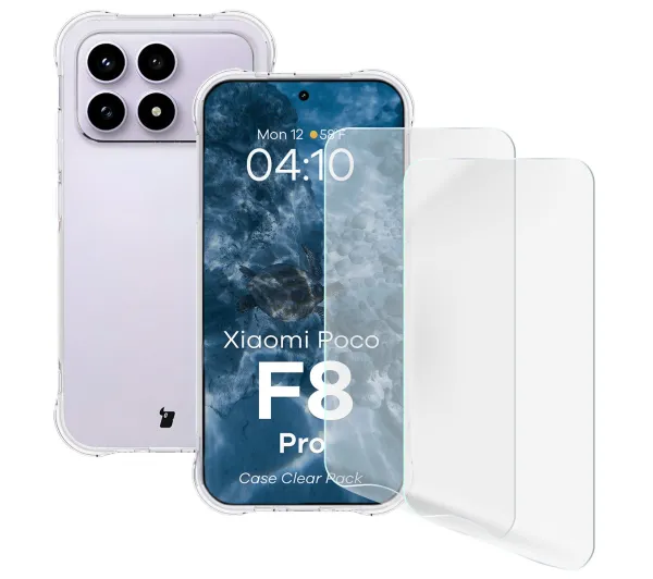 Bizon Case Clear Pack do POCO F8 Pro Przezroczysty
