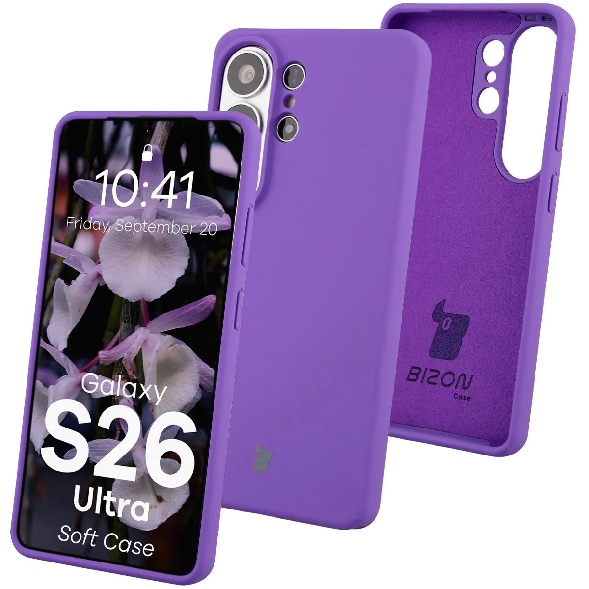 Etui Bizon Soft do Galaxy S26 Ultra Fioletowy