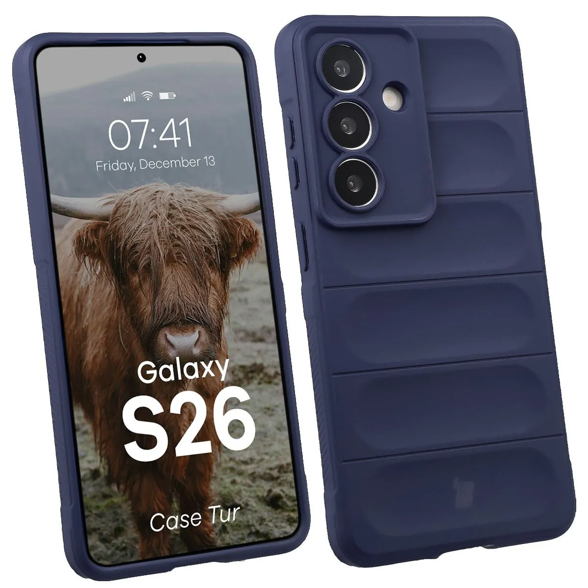 Etui Bizon Tur do Galaxy S26 Granatowy