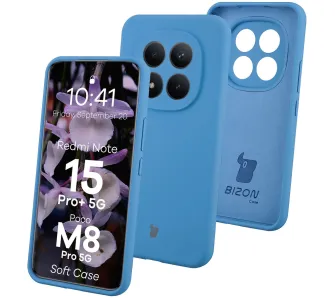 Etui Bizon Soft do Xiaomi Redmi Note 15 Pro Plus 5G / POCO M8 Pro 5G Niebieski