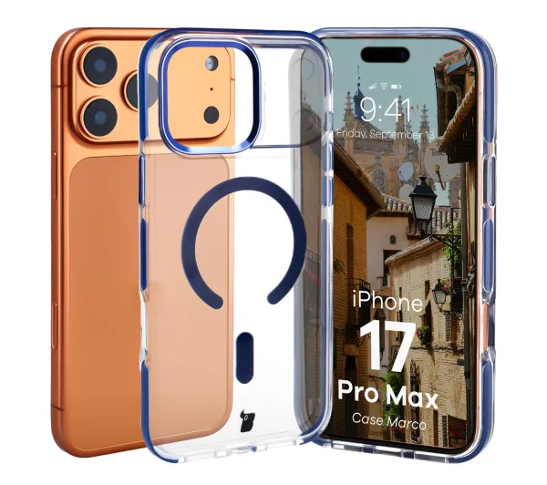 Bizon Marco do iPhone 17 Pro Max Niebieski