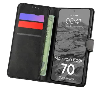 Etui Bizon Pocket do Motorola Edge 70 Czarny
