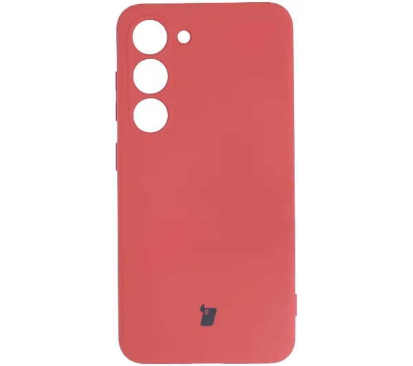 Bizon Silicone Sq do Galaxy S23 Różowo-Czerwony