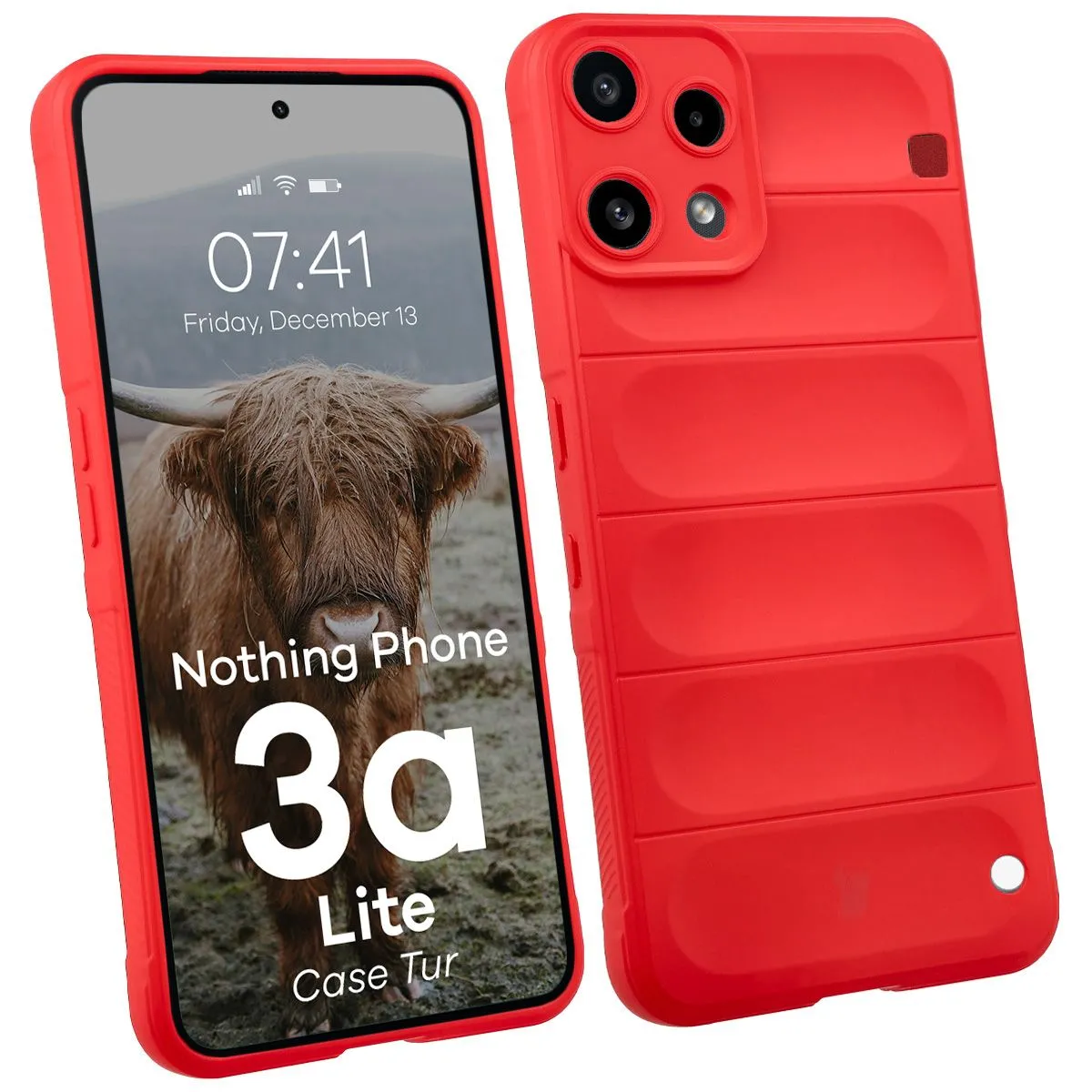 Etui Bizon Tur do Nothing Phone 3a Lite Czerwony