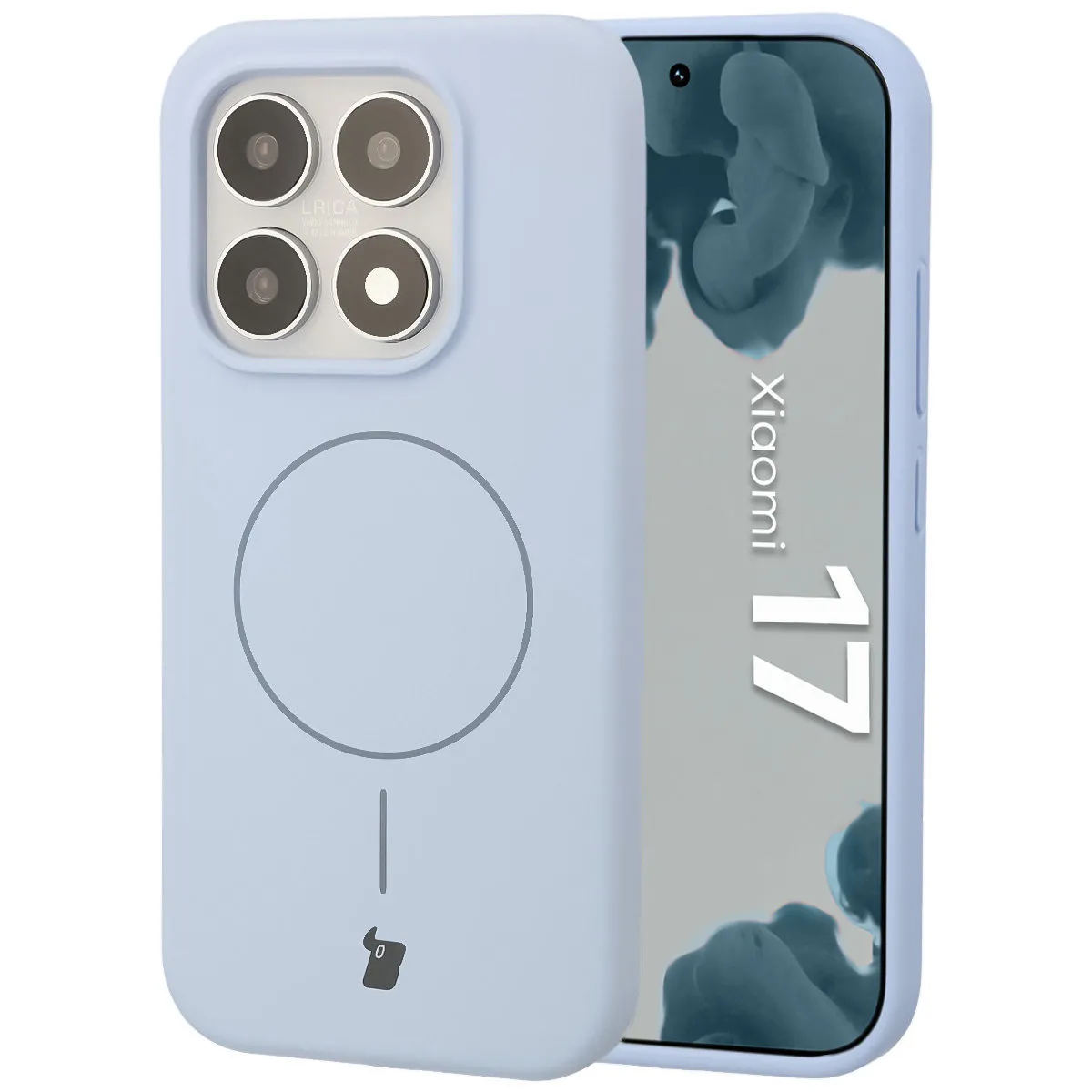 Etui Bizon Soft Magnetic do Xiaomi 17 Jasnoniebieski
