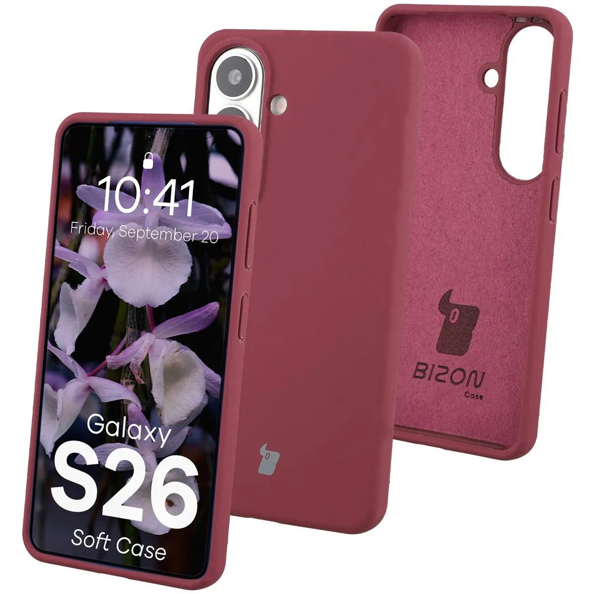 Etui Bizon Soft do Galaxy S26 Śliwkowy