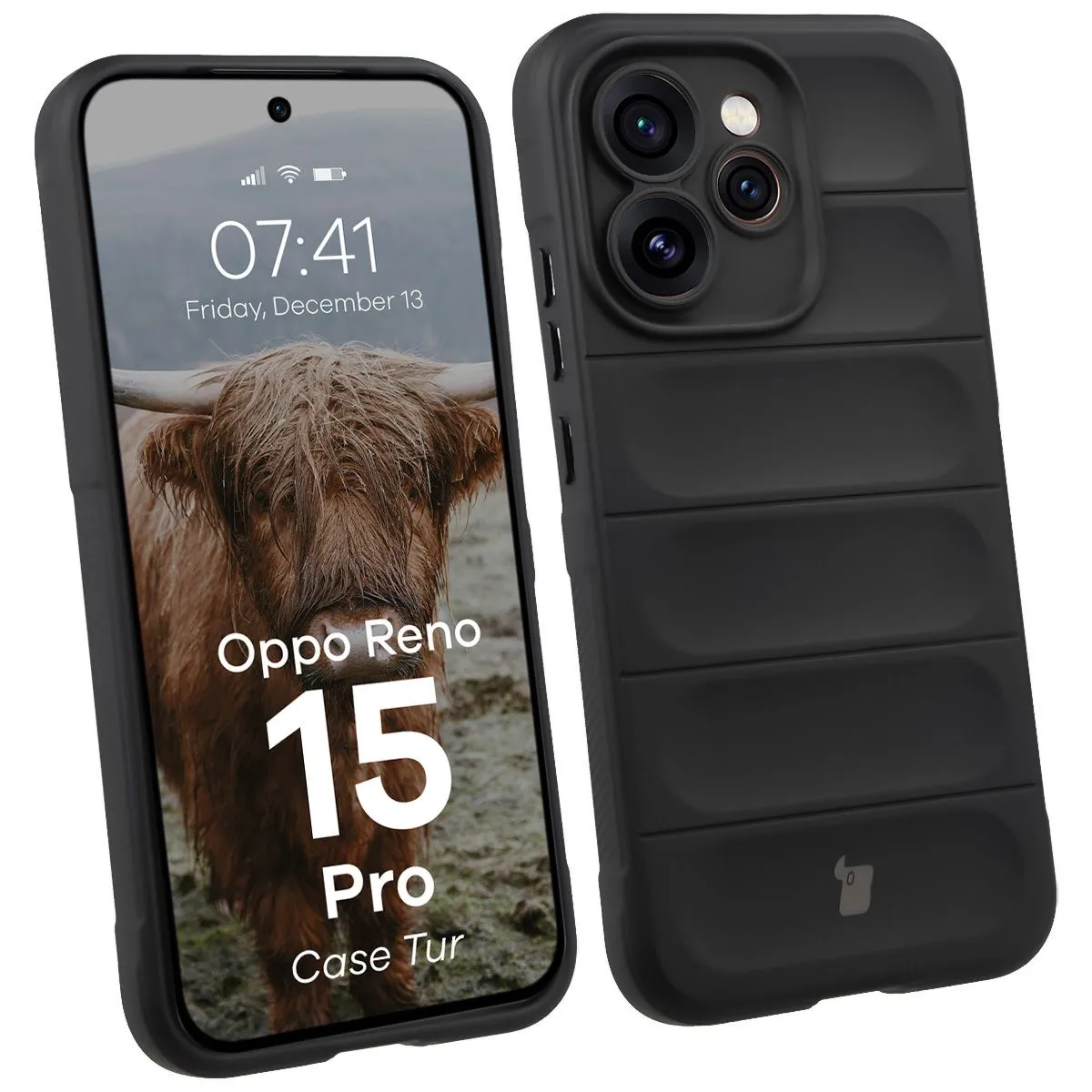 Etui Bizon Tur do Oppo Reno 15 Pro Czarny