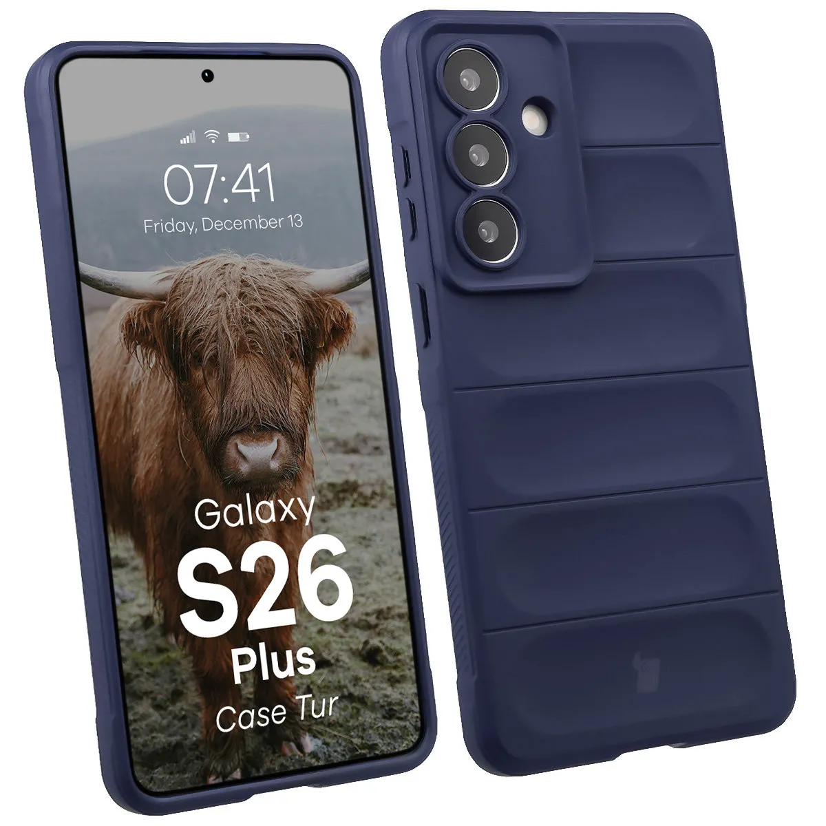 Etui Bizon Tur do Galaxy S26 Plus Granatowy