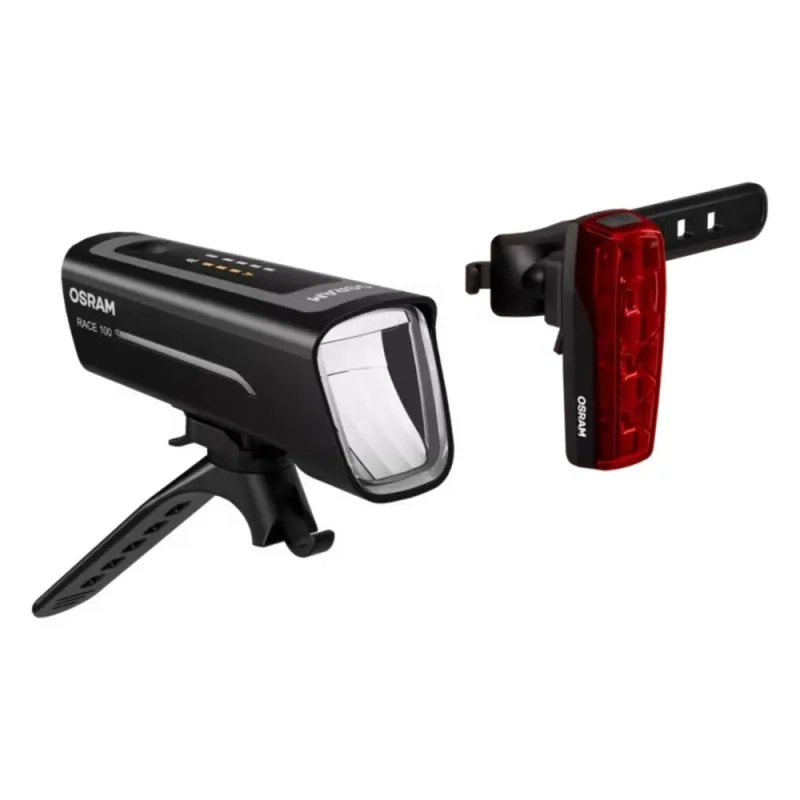 Zestaw lampek rowerowych Osram LEDsBike Race 100 Set