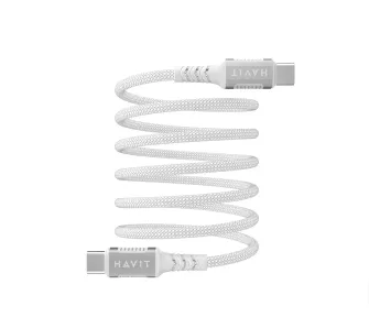 Kabel Havit CB6297 USB-C do USB-C 1m Biały