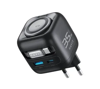 Ładowarka sieciowa Havit UC250 USB-A USB-C Kabel USB-C 35W Czarny